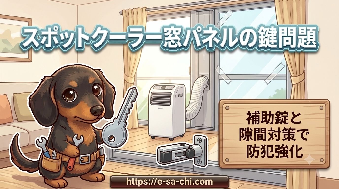 スポットクーラー 窓パネル 鍵