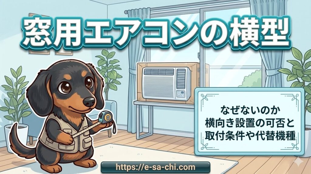 【窓用エアコンの横型】なぜないのか横向き設置の可否と取付条件や代替機種