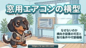 【窓用エアコンの横型】なぜないのか横向き設置の可否と取付条件や代替機種