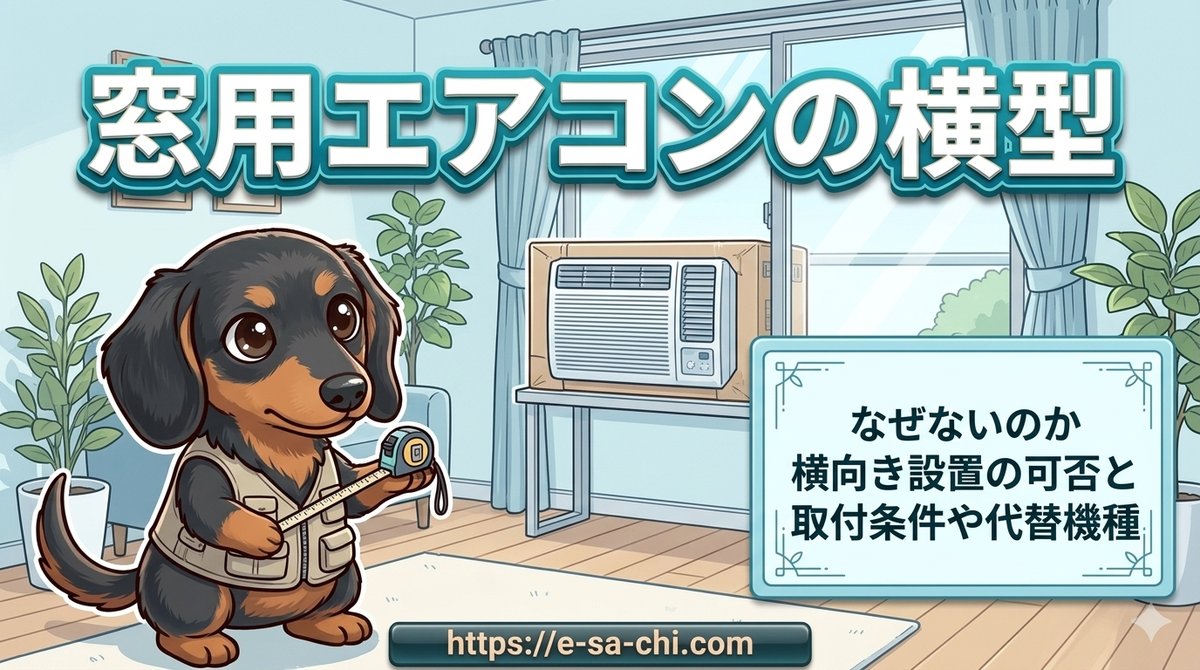 【窓用エアコンの横型】なぜないのか横向き設置の可否と取付条件や代替機種