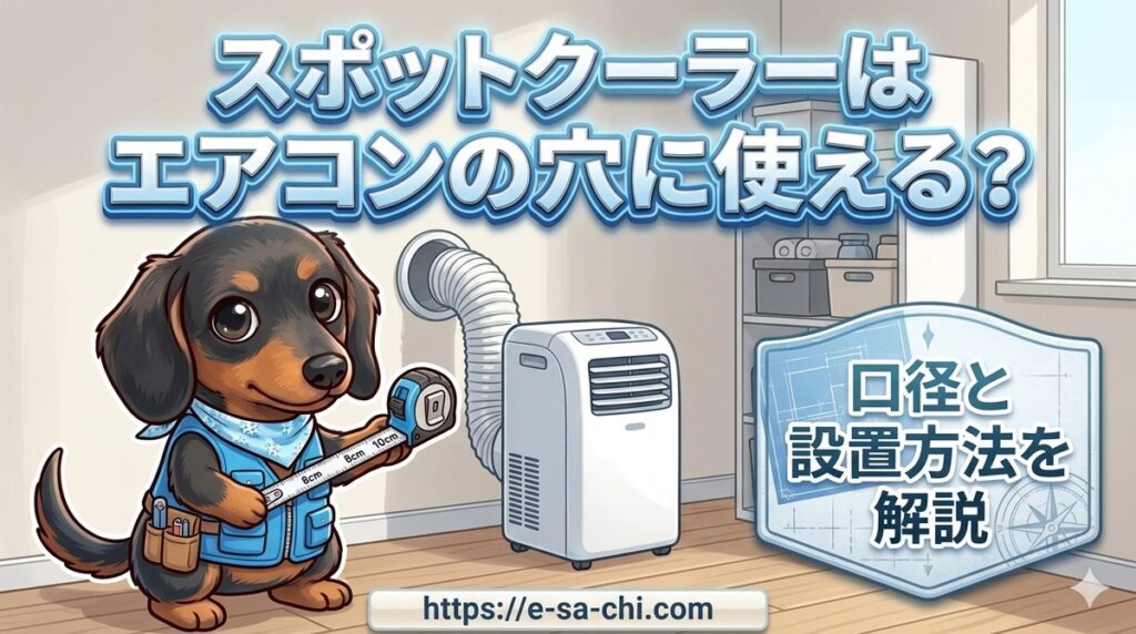 スポットクーラーはエアコンの穴に使える？口径の違いと排熱ダクトの設置方法