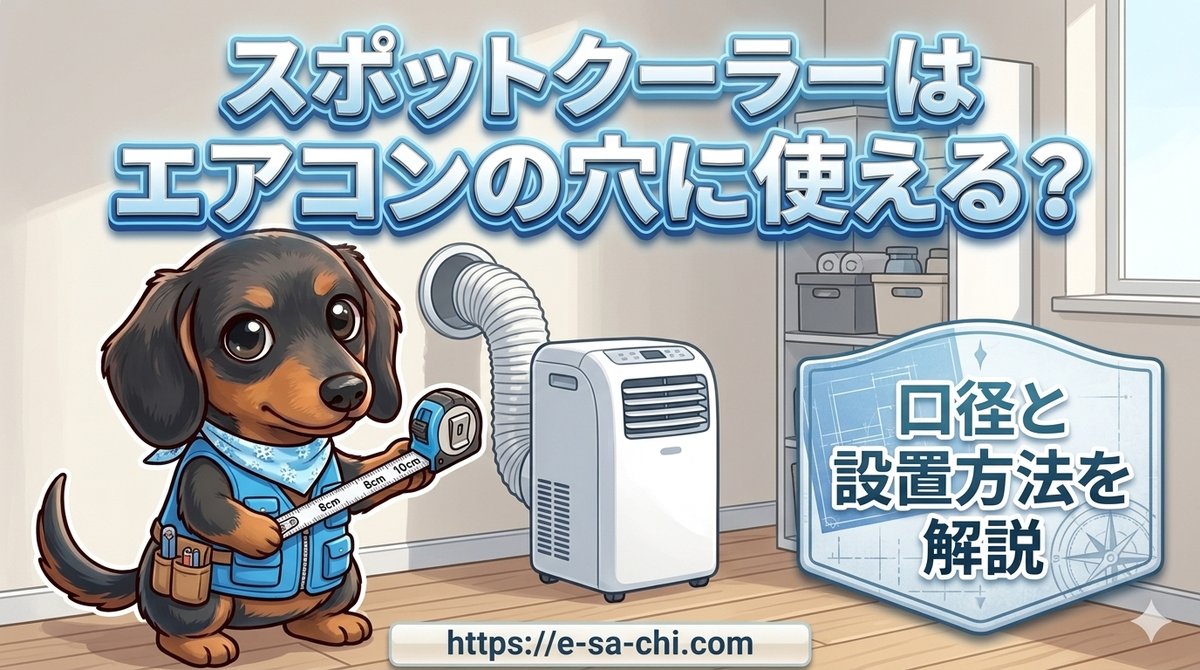 スポットクーラーはエアコンの穴に使える？口径の違いと排熱ダクトの設置方法