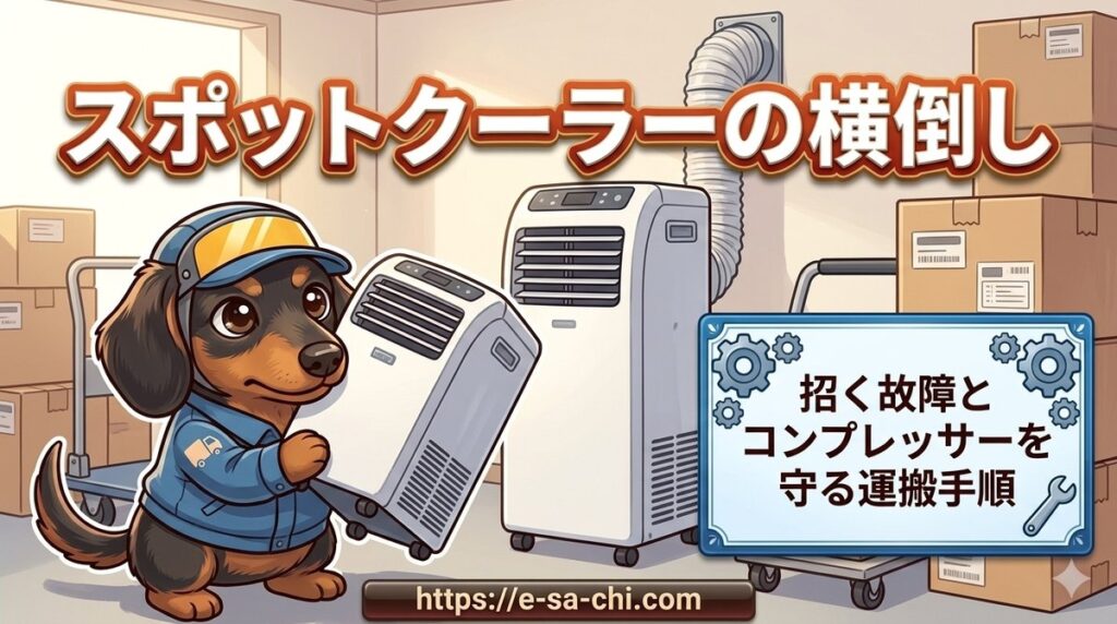 【スポットクーラーの横倒し】が招く故障とコンプレッサーを守る運搬手順
