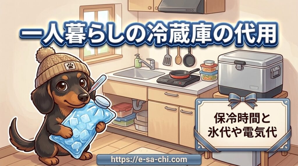 【一人暮らしの冷蔵庫の代用】クーラーボックスの保冷時間と氷代や電気代