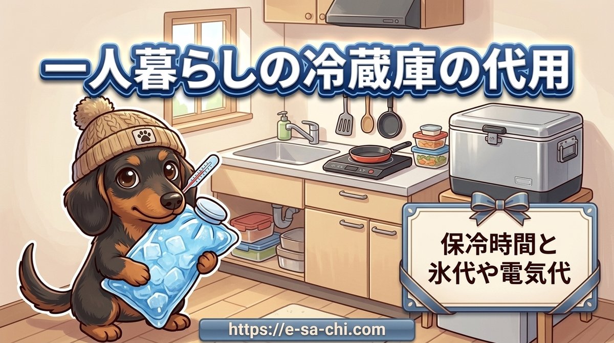 【一人暮らしの冷蔵庫の代用】クーラーボックスの保冷時間と氷代や電気代