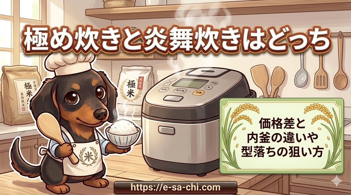 【極め炊きと炎舞炊きはどっち】価格差と内釜の違いや型落ちの狙い方